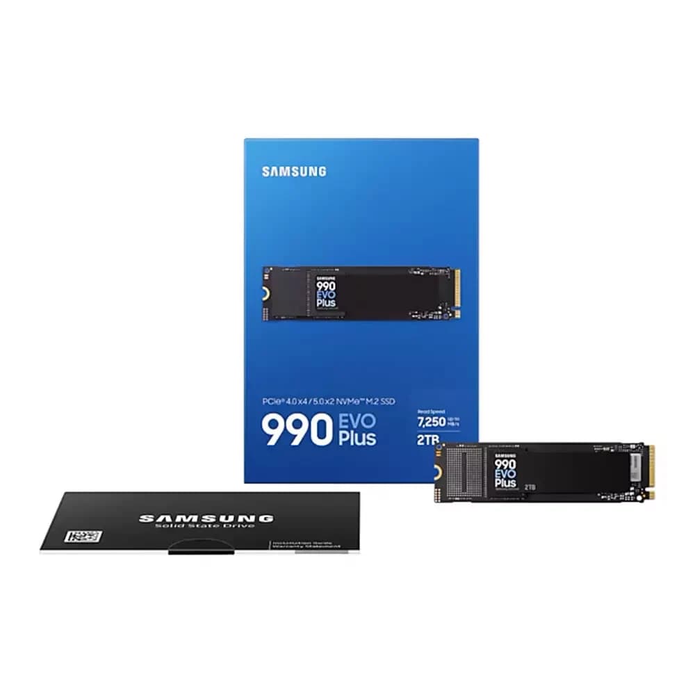 SAMSUNG 990 EVO Plus 2TB SSD, PCIe Gen 4.0 x4 / 5.0 x2 NVMe 2.0 Interface, Up to 7,250 MB/s Read & 6,300 MB/s Write Support, V-NAND TLC