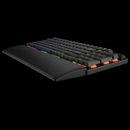 ASUS ROG Strix Scope II 96 Wireless gaming keyboard, tri-mode connection, streamer hotkeys, multifunction controls, ROG Omni Receiver, hot-swappable pre-lubed ROG NX Snow & Storm mechanical switches thumbnail 4