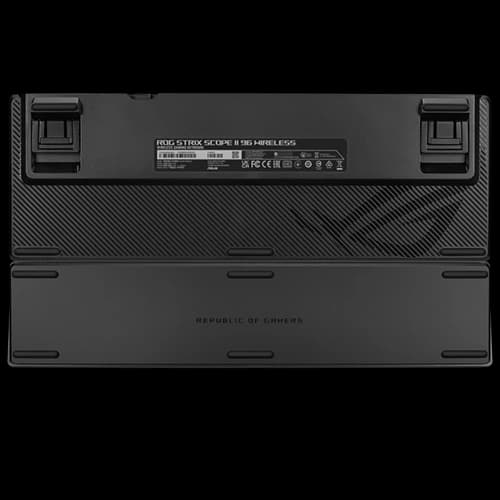 ASUS ROG Strix Scope II 96 Wireless gaming keyboard, tri-mode connection, streamer hotkeys, multifunction controls, ROG Omni Receiver, hot-swappable pre-lubed ROG NX Snow & Storm mechanical switches thumbnail 5