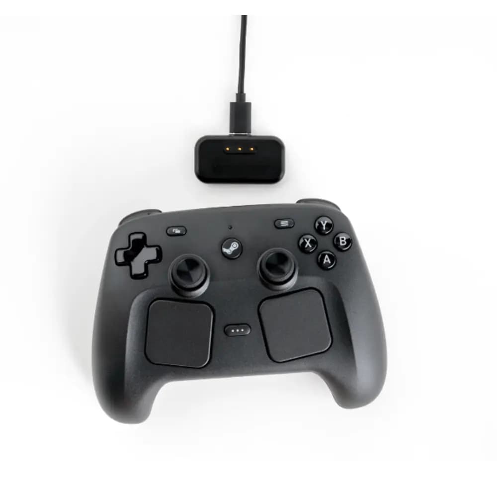 Steam Controller with Wireless Puck, TMR Magnetic Thumbsticks, HD Haptics, Dual Trackpads, Gyro Motion Control, 35+ Hour Battery Life thumbnail 2