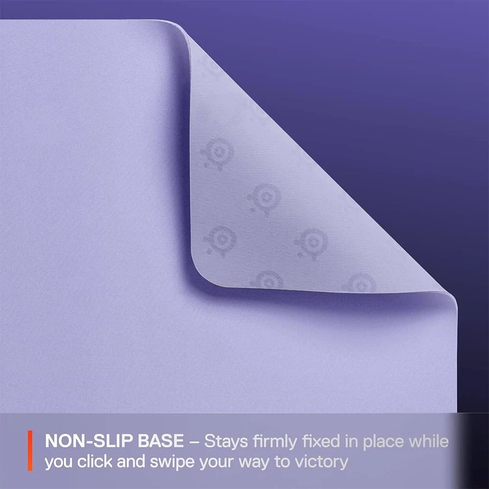 SteelSeries QcK Mousepad Lavender, Medium (320 x 270 x 2 mm) Size, Legendary Micro-Woven Cloth, Non-Slip Rubber Base thumbnail 3