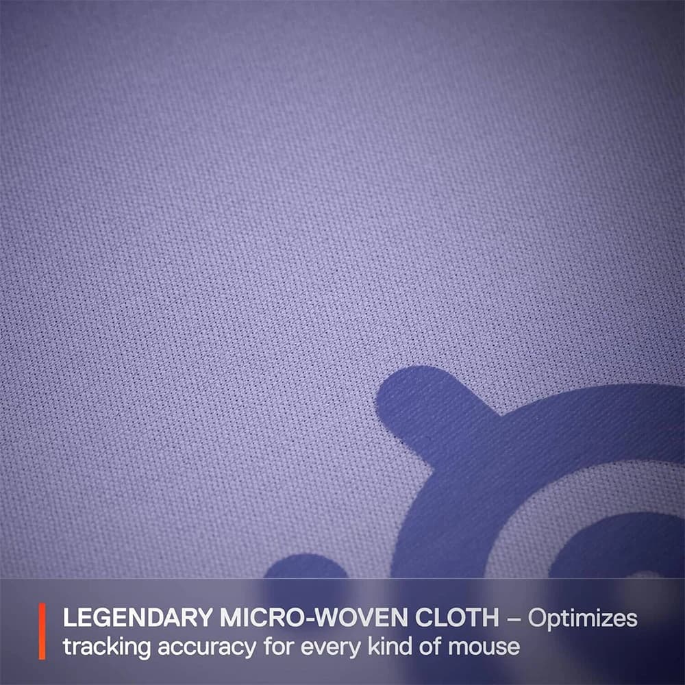 SteelSeries QcK Mousepad Lavender, Medium (320 x 270 x 2 mm) Size, Legendary Micro-Woven Cloth, Non-Slip Rubber Base thumbnail 4