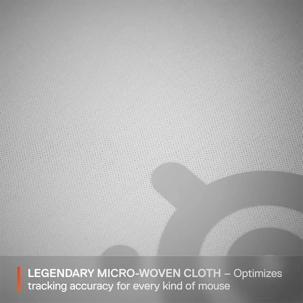 SteelSeries QcK Mousepad White, Medium (320 x 270 x 2 mm) Size, Legendary Micro-Woven Cloth thumbnail 4