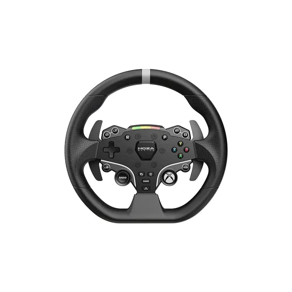 MOZA ESX Steering Wheel RS052, 280mm Sim Racing Wheel, PC & Xbox Compatible, 22 Programmable Buttons, RPM LED Lights, Black