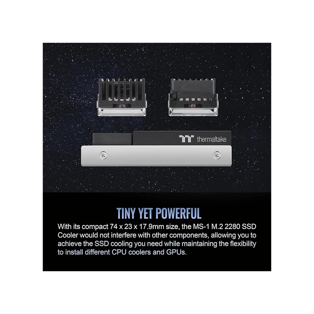Thermaltake MS-1 M.2 2280 SSD Cooler, Heatsink with 8000 RPM Micro Blower Fan thumbnail 4