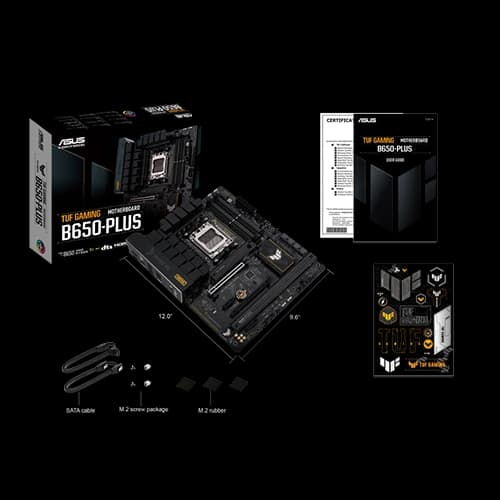 ASUS TUF GAMING B650-PLUS Motherboard, PCIe 5.0 for M.2 storage, DDR5 memory module support, 2.5 Gb Ethernet, Teamed Power & DRAM Overlocking Performance, Optimized M.2 Heatsink Design
