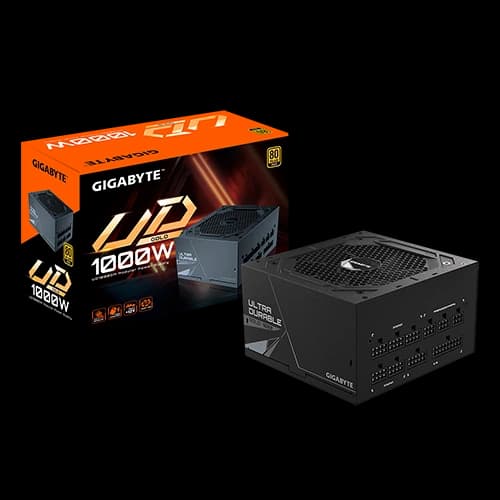 Gigabyte UD1000GM PG5 1000W Power Supply, 80 PLUS Gold, 120mm Smart Hydraulic Bearing (Hyb) Fan, Active PFC, Main Japanese Capacitors, Support PCIe Gen 5.0 GPU