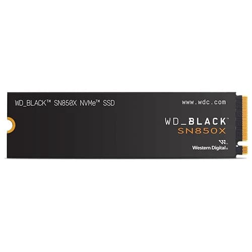 WD_BLACK SN850X NVMe 2TB SSD, Without Heatsink, 1200TBW, PCIe Gen4 x4, M.2 2280 Form Factor