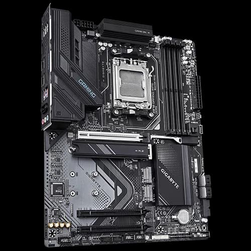GIGABYTE X870 GAMING WIFI6 AM5 ATX Motherboard, AMD X870 Chipset, Realtek 2.5GbE LAN chip, Wi-Fi 6 RTL8851BE, 2 x PCI Express x16 slots, iTE I/O Controller Chip, PCIe 5.0 x16, Black thumbnail 3