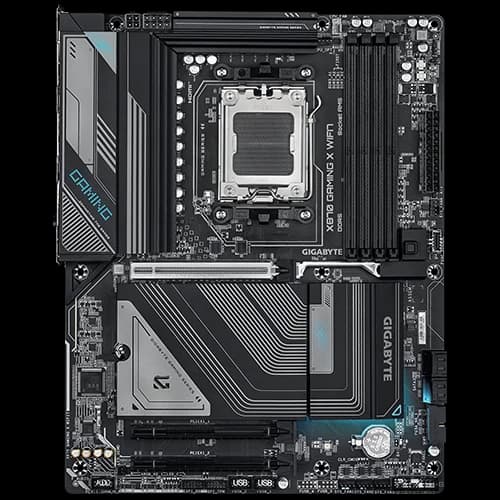 Gigabyte X870 GAMING X WIFI7 ATX Motherboard, Support for DDR5 8200, Integrated Graphics Processor with AMD Radeon, 2.5GbE LAN chip, AMD X870 Chipset, AMD Socket AM5, 2 x PCI Express x16 slots, PCIe 5.0, EZ-Latch Click thumbnail 3