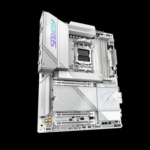Gigabyte X870E AORUS PRO ICE Motherboard, AMD X870E Chipset, AMD Socket AM5, 4 x DDR5 DIMM Sockets up to 256 GB, Realtek 2.5GbE LAN chip, Wi-Fi 7 | QCNCM865 thumbnail 4