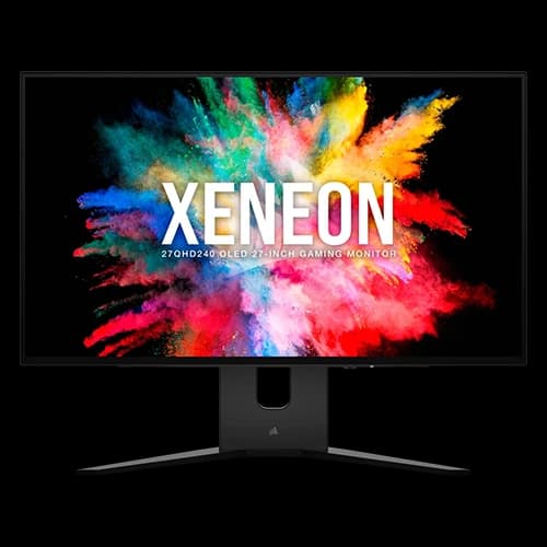 CORSAIR XENEON 27QHD240 OLED 27-Inch Gaming Monitor, 2560 x 1440, 240Hz, 0.03ms GtG, HDR with 1000nit Peak Brightness, 2x HDMI 2.1, 1x DisplayPort 1.4, 1x Type-C DP Alt-Mode, Color Gamut 98.5% (DCI-P3), 100% (sRGB)