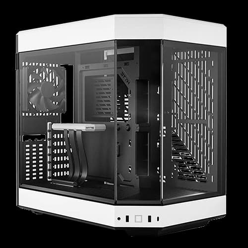 HYTE Y60 Modern Aesthetic Mid Tower Power ATX Gaming PC Case, Dual Chamber, 3 pre installed 120mm Fans, PCIE 4.0 Cable