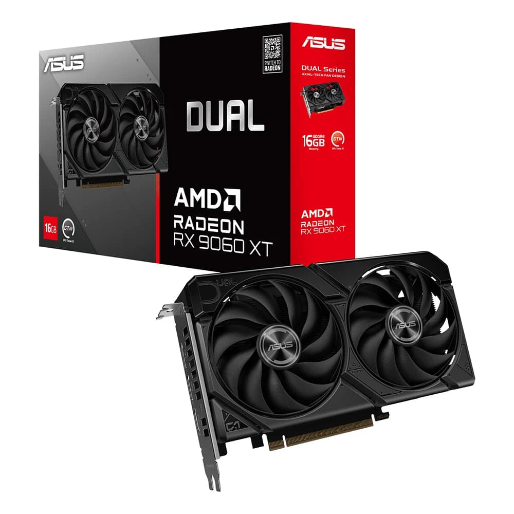 ASUS Radeon RX 9060 XT Dual 16GB GDDR6 Graphics Card