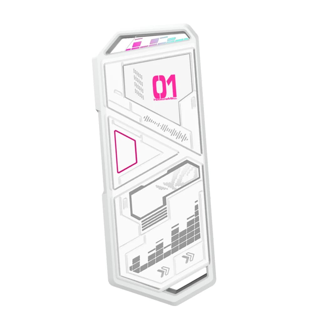 ASUS ROG Strix Arion Hatsune Miku Edition Moonlight White, 0TB, 5V, USB3.2 Gen 2X1, 10Gbps Speed, ARGB Aura Sync