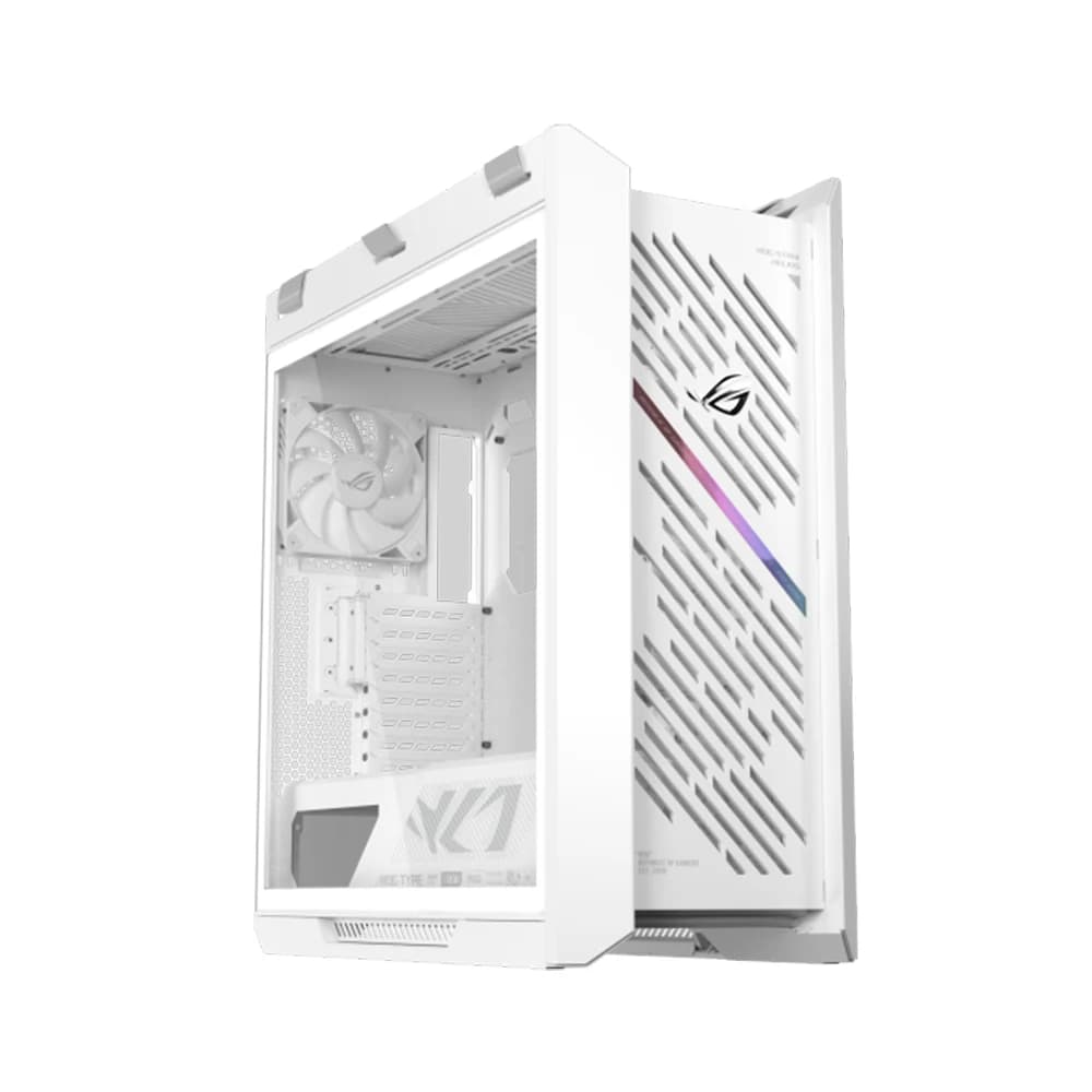 ASUS ROG Strix Helios II EATX mid-tower Gaming PC Case White, Dual Tempered Glass, 450mm Length, Aluminum Frame, GPU Braces, 420mm Radiator