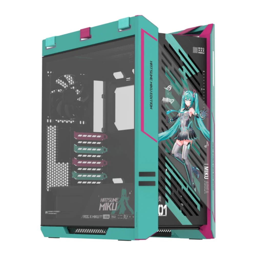 ASUS ROG Strix Helios II GX601S Hatsune Miku Edition Mid-Tower PC Case, Tempered Glass, ATX/EATX, 420mm radiators, ARGB AURA Sync