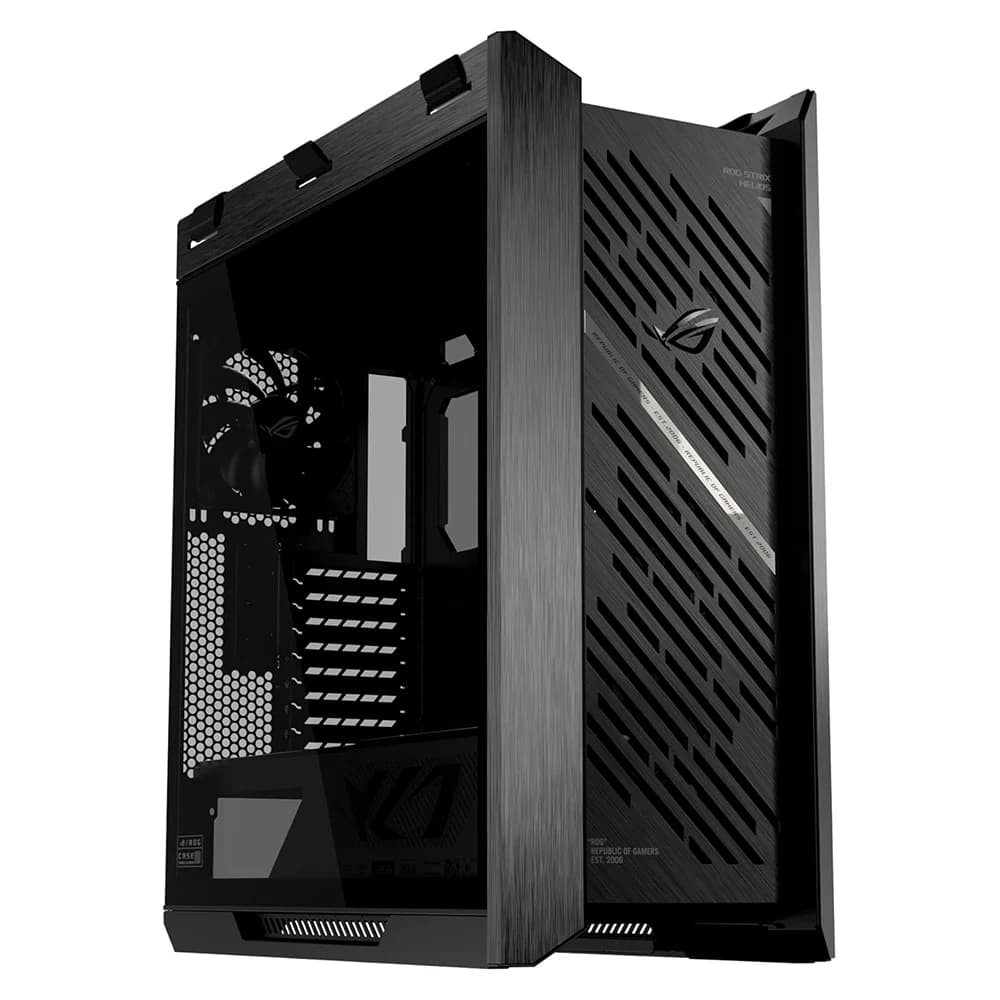 ASUS ROG Strix Helios II RGB Mid-Tower Gaming Case, ATX/EATX Tempered Glass, Aluminum Frame, 4x 140mm Fans, GPU Bracket, Cable Management – Black