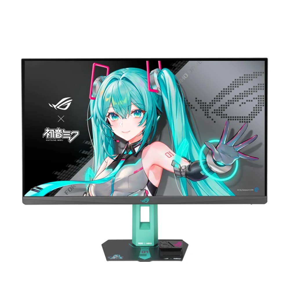 ASUS ROG Strix XG27ACMEG-G Hatsune Miku Edition 27-Inch Fast IPS Gaming Monitor, 0.3ms, G-SYNC Compatible, USB-C, HDR, Aura Sync