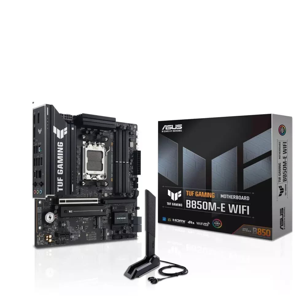 ASUS TUF GAMING B850M-E WIFI AM5 DDR5 PCIe 5.0 ATX Motherboard - Black