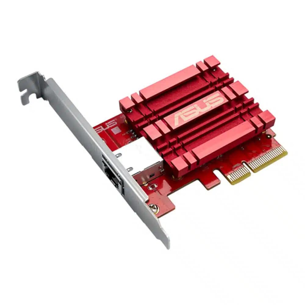 ASUS XG-C100C V2 10GBase-T PCIe Network Adapter, Backward Compatibility of 5/2.5/1G, 100Mbps, RJ45 port, Built-in QoS