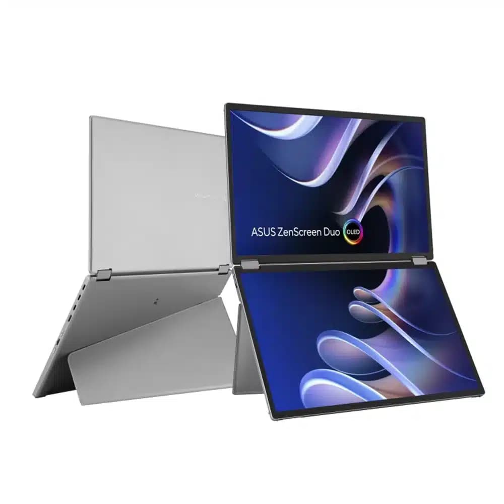 ASUS ZenScreen Duo OLED MQ149CD 360° Foldable Portable Monitor, Dual 14-inch, 16:10, FHD OLED Panels, DisplayHDR 400 True Black
