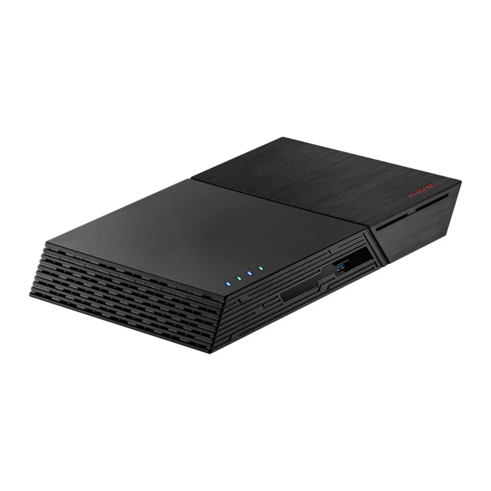 Asustor Flashstor 6 FS6706T 6-Bay All-SSD NAS Mini Desktop, Quad-Core 2.0GHz CPU, Six M.2 NVMe SSD Slots, Dual 2.5GbE, 4GB DDR4 RAM