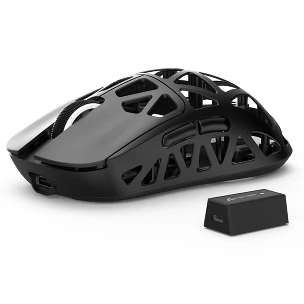 ATTACK SHARK R2 Magnesium Alloy PAW3950 Gaming Mouse Black, 8KHz Wireless Polling Rate, 6 Adjustable DPI up to 42000, Bluetooth/2.4G Wireless/Wired