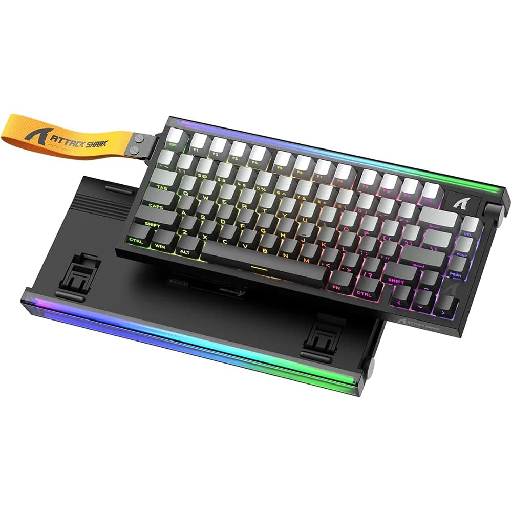 ATTACK SHARK R85 HE Rapid Trigger Magnetic Switch Gaming Keyboard Moonlight, Custom Lightbox, 75% Wired 8KHz, 0.005mm RT Accuracy, Support RT/Snap Tap/DKS/MT/TGL