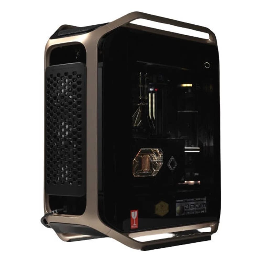 Cooler Master Cosmos Alpha Gold ATX Gaming PC Case, 2x 200x38mm & 1x Mobius 120x25mm Pre-Installed Fans, 420mm Radiator Support, 8 Expansion Slot, Dust Filter, Tempered Glass/Steel