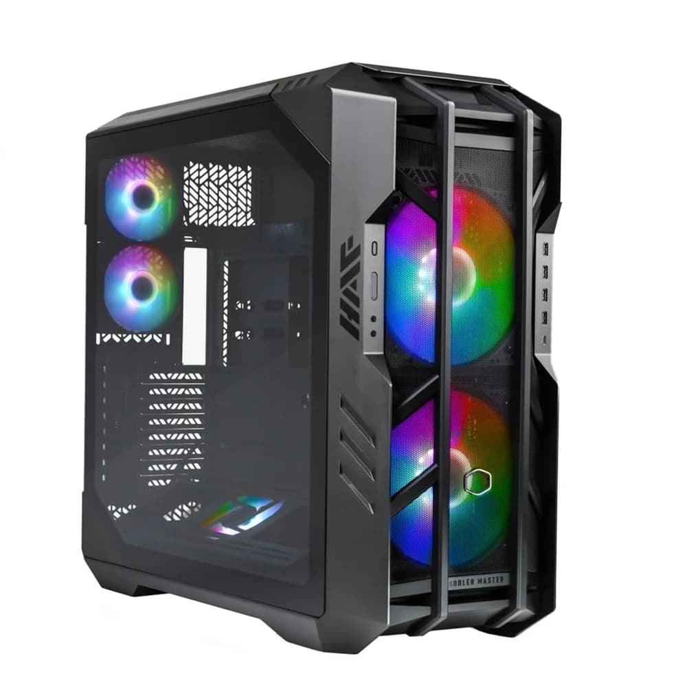 Cooler Master HAF 700 Full Tower PC Case Grey, 2x SickleFlow 20cm aRGB & 3x 12cm aRGB Included Fans, Up to 480mm Radiator & 17x Fan Support, Tempered Glass Side Panel