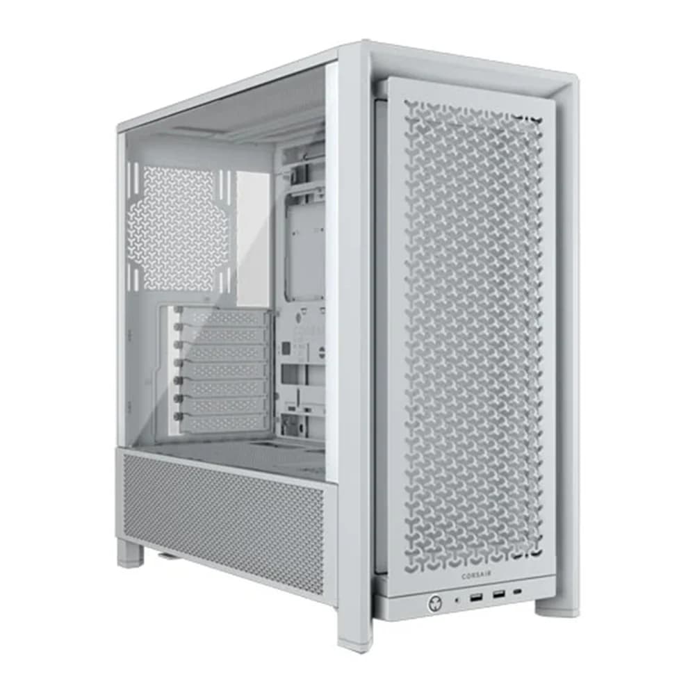 Corsair Frame 4000D Modular Mid-Tower PC Case White, Tempered Glass, Dual 360mm radiator support