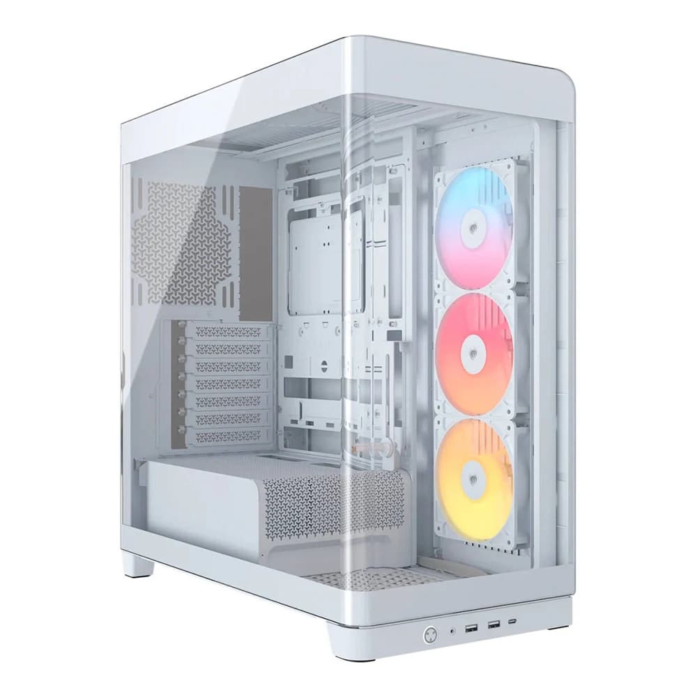 Corsair FRAME 4500X RS-R ARGB Panoramic Glass Mid-Tower PC Case White, Tempered Glass, Dual 360mm radiator support