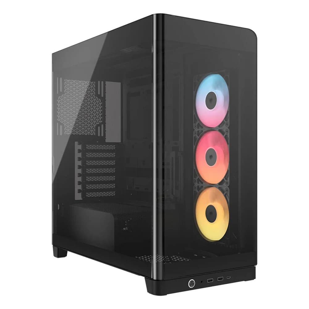 Corsair Frame 4500X RS-R ARGB Panoramic Glass Mid-Tower PC Case Black, Tempered Glass, Dual 360mm radiator support, 10x 120mm Fans Support