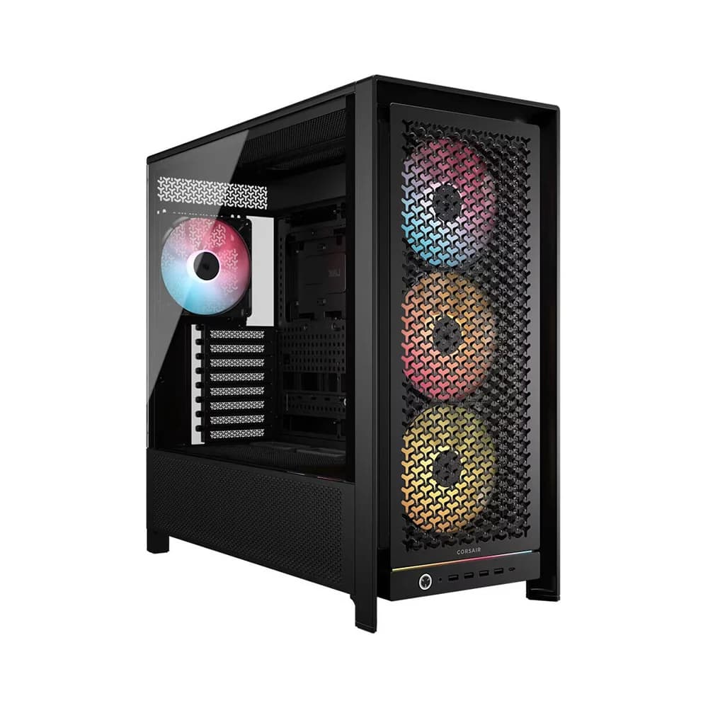 Corsair FRAME 5000D RS ARGB High-Airflow Mid-Tower PC Case Black, Tempered Glass, Fully-modular, 4x RS140 ARGB Fans, Triple 360mm radiator support,