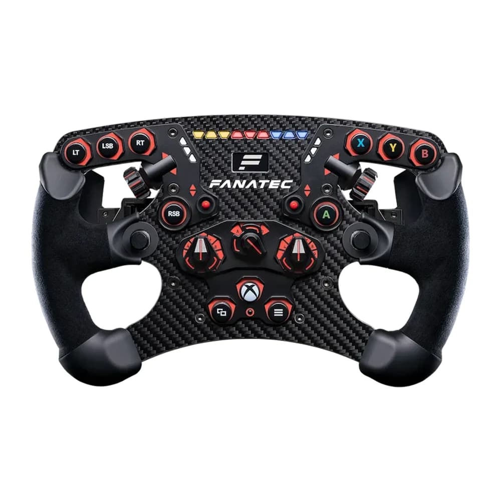 FANATEC ClubSport Steering Wheel Formula V2.5 X, 270mm Size, 5mm Solid Carbon Fibre Front Plate, ClubSport Magnetic Paddle, 11 Buttons Plus Four Paddles, Two 2-Way Toggle Switches