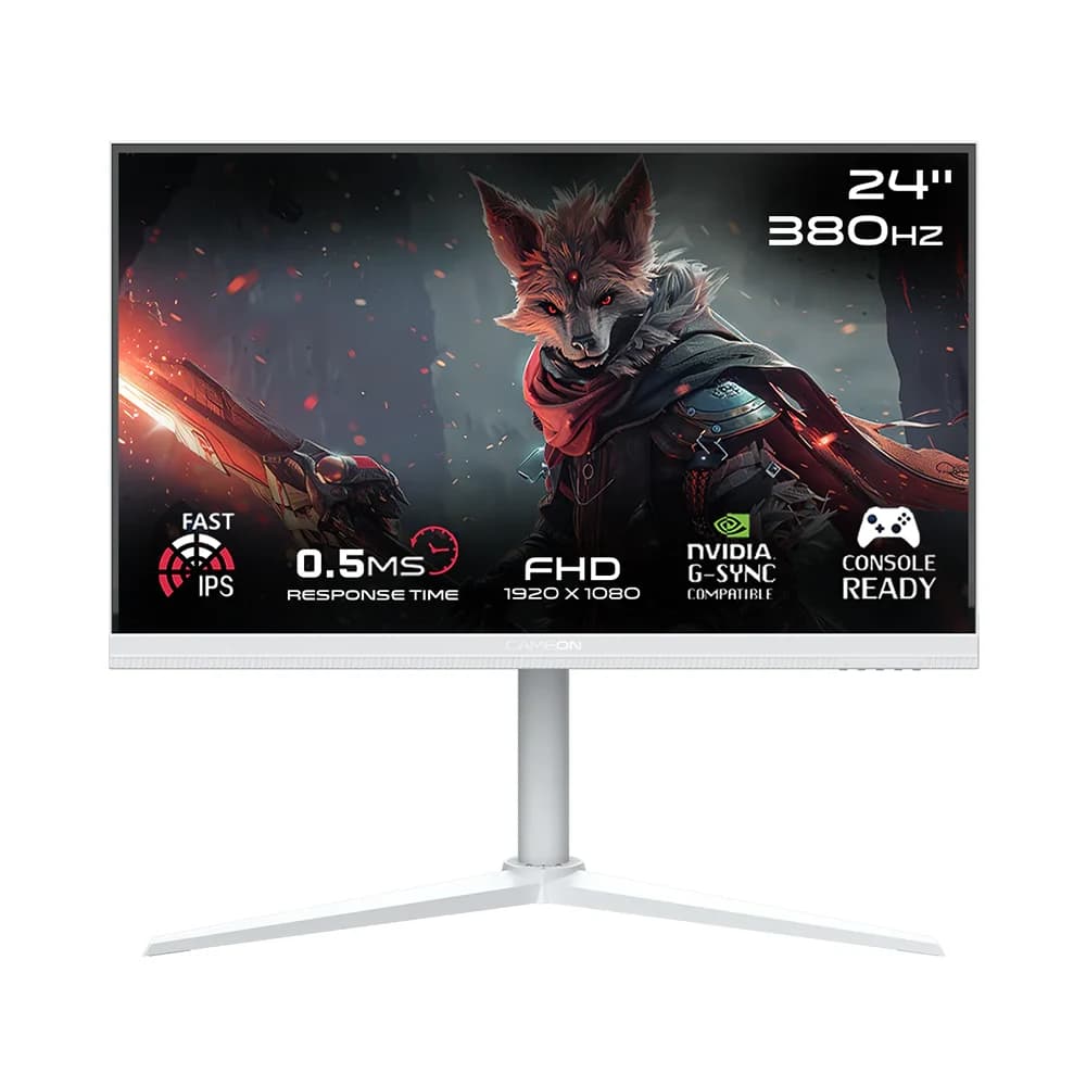GAMEON GOAP24FHD380IPS Artic Pro Series Gaming Monitor White, 24" FHD, 380Hz, MPRT 0.5ms, HDMI 2.1, Fast IPS (Support PS5)
