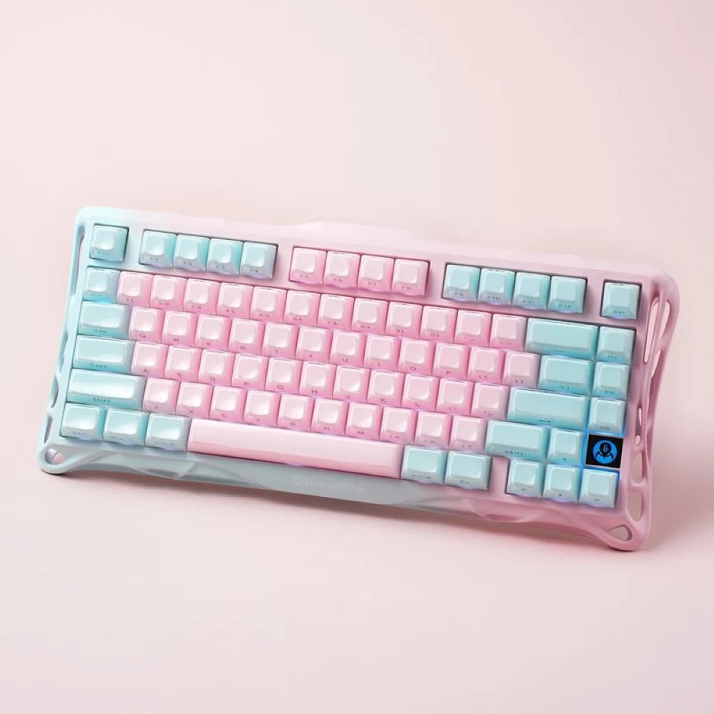 GravaStar Mercury K1 Lite 75% Gaming Keyboard Lumen Rose Tri-Mode, Jelly Keycaps, RGB Backlit