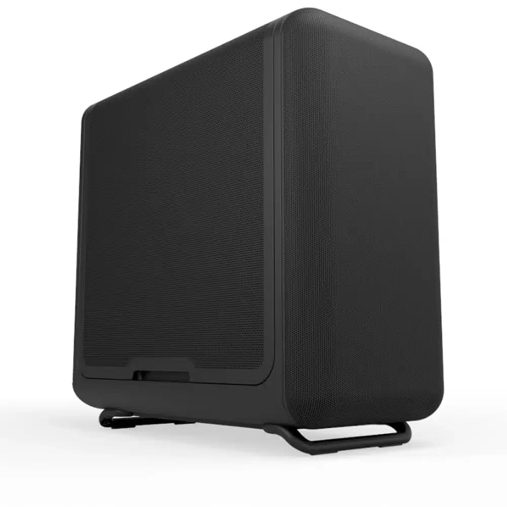 HYTE X50 Modern Performance ATX Mid-Tower PC Gaming Case Pitch Black, Full-Coverage Micro-Mesh, 4mm Thick Laminated Acoustic Glass, Cold-Floor Cooling