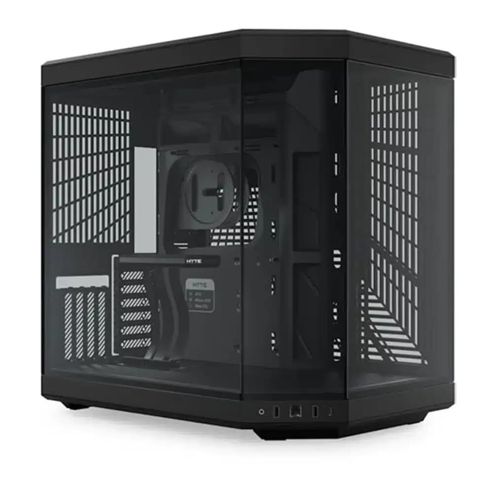 HYTE Y70 Black Mid-Tower Tempered Glass PC Case, Steel Frame & Glass Side Panel Materials, Up to 10 Fans & 360mm Radiator Support