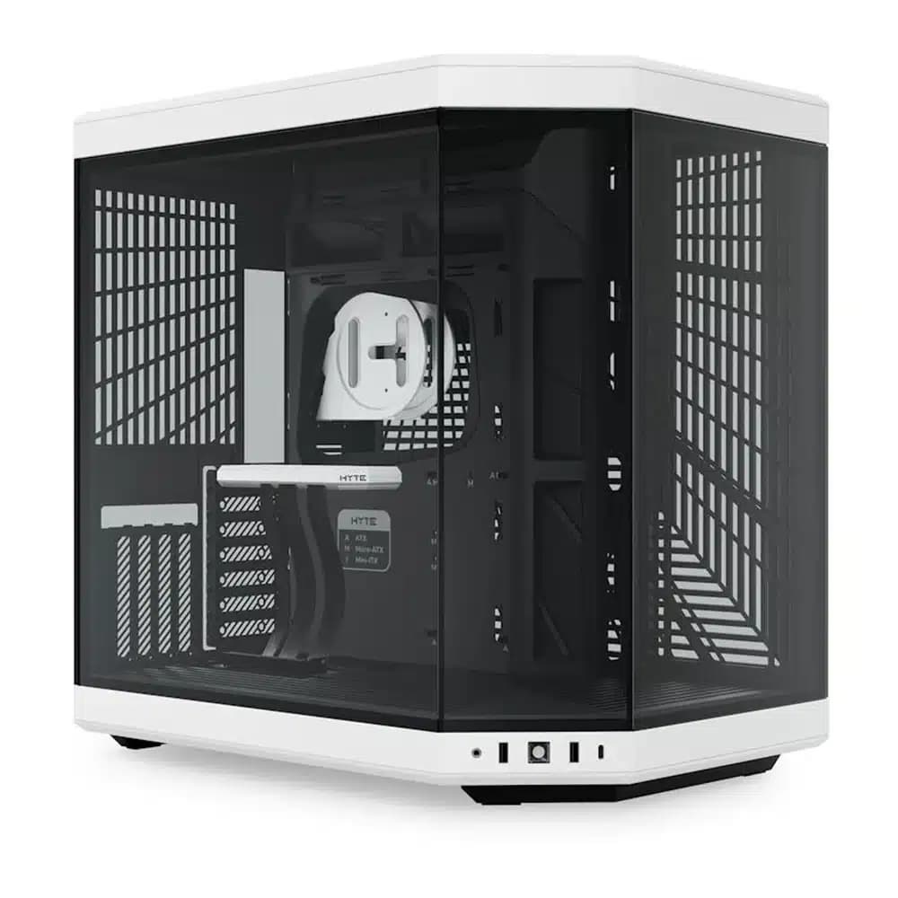 HYTE Y70 Mid-Tower Tempered Glass PC Gaming Case Panda, Steel Frame & Glass Side Panel Materials, Up to 10 Fans & 360mm Radiator Support