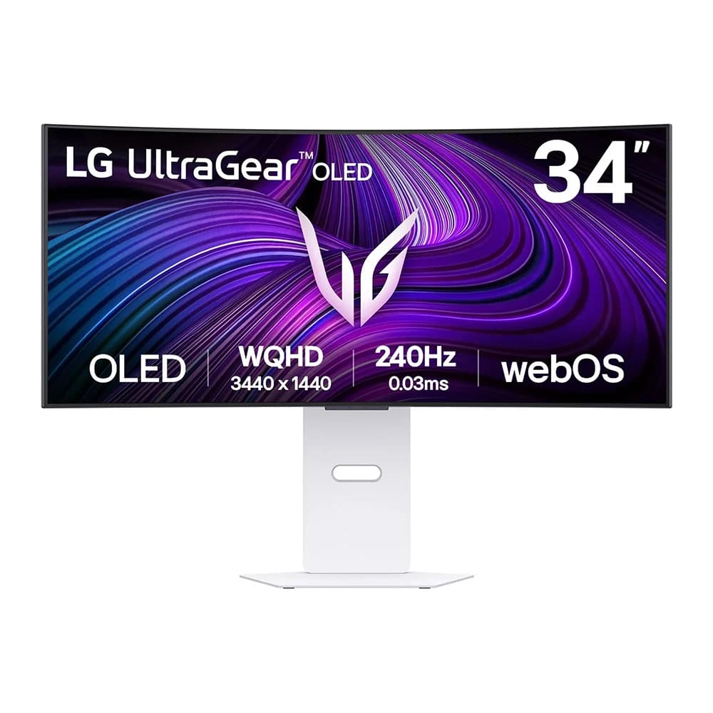 LG 34 Inch UltraGear WQHD OLED Curved Smart Gaming Monitor, webOS, 240Hz, 0.03ms (GtG), DisplayHDR True Black 400
