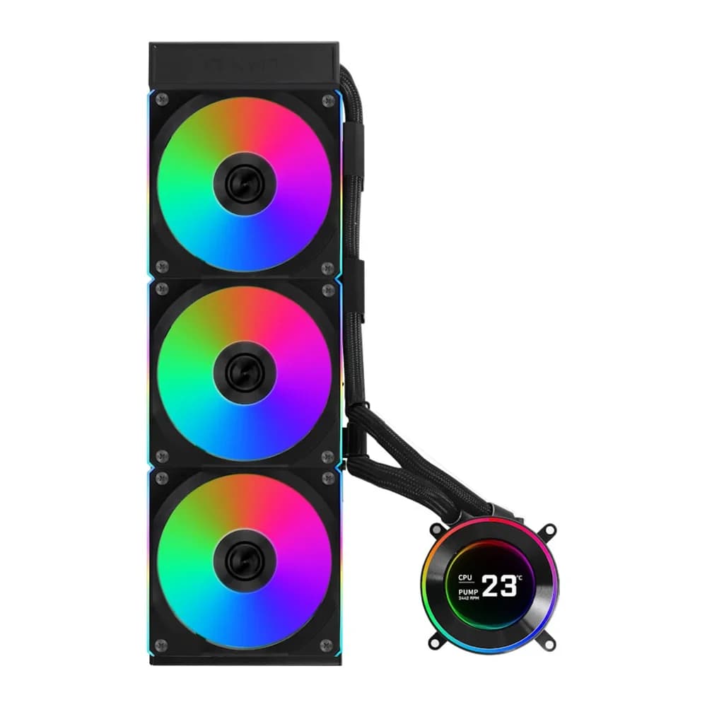 Lian Li Hydroshift II LCD-C 360CL Black CPU Cooler with LCD