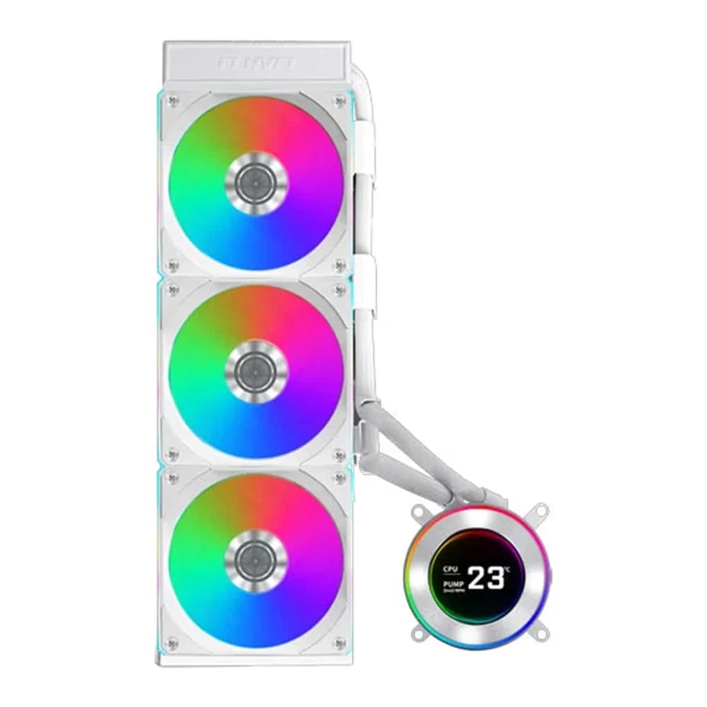 Lian Li Hydroshift II LCD-C 360CL White CPU Cooler with LCD