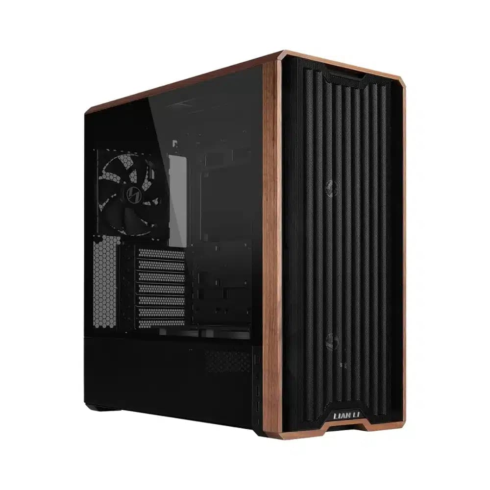 Lian Li LANCOOL 217 Mid-tower Case Black, Adaptive Front Fan Mounting, 5 Pre-installed Fans, Back-Connect Motherboards Compatible, Up to E-ATX/EEB Motherboard, Two PSU Mounting Directions, Two Power Buttons, PPLP Certification, Black