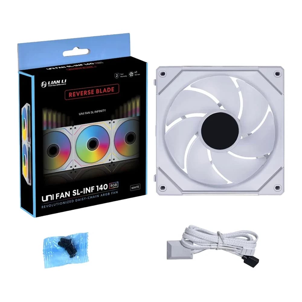 Lian Li UNI FAN SL-INF 140 REVERSE BLADE White