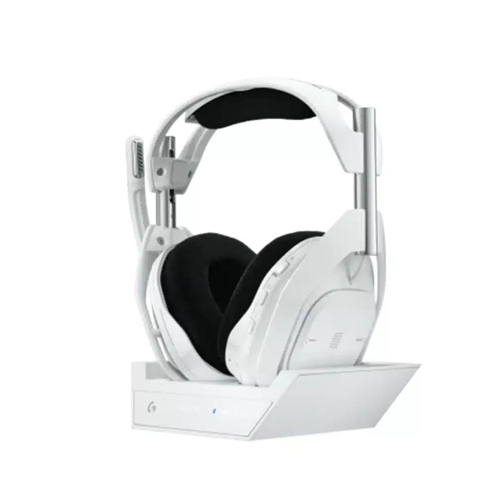 Logitech Astro A50 X LIGHTSPEED Wireless Gaming Headset White, PLAYSYNC, Base Station, 40mm PRO-G GRAPHENE, 24H Playtime, Up to 24bit Audio, Xbox X|S, PS5, PC
