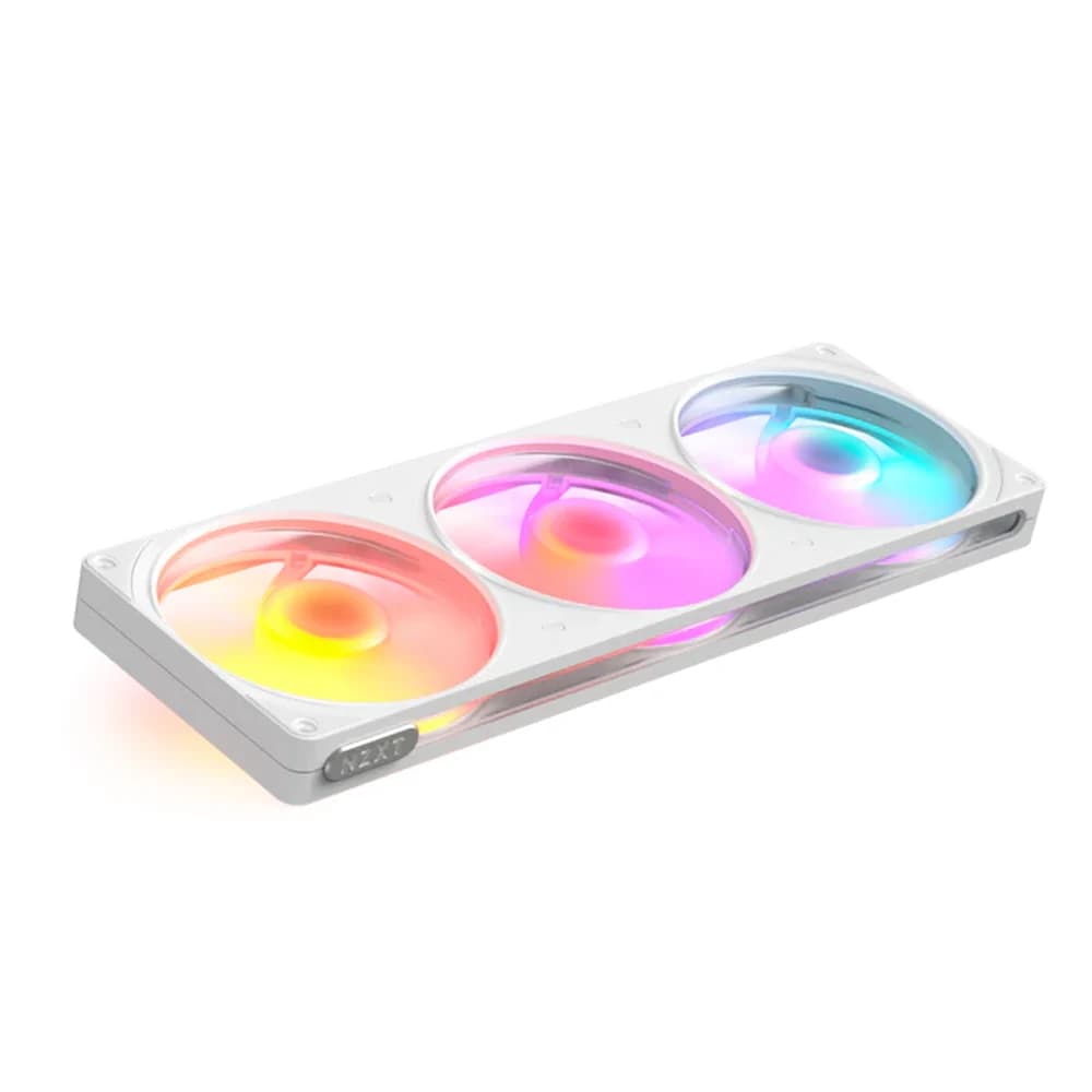 NZXT F360 RGB Reverse White 360mm Single-Frame Cooler Fan , Premium Showcase Cooling, Fluid Dynamic Bearing, Anti-Vibration Design, ARGB Lighting