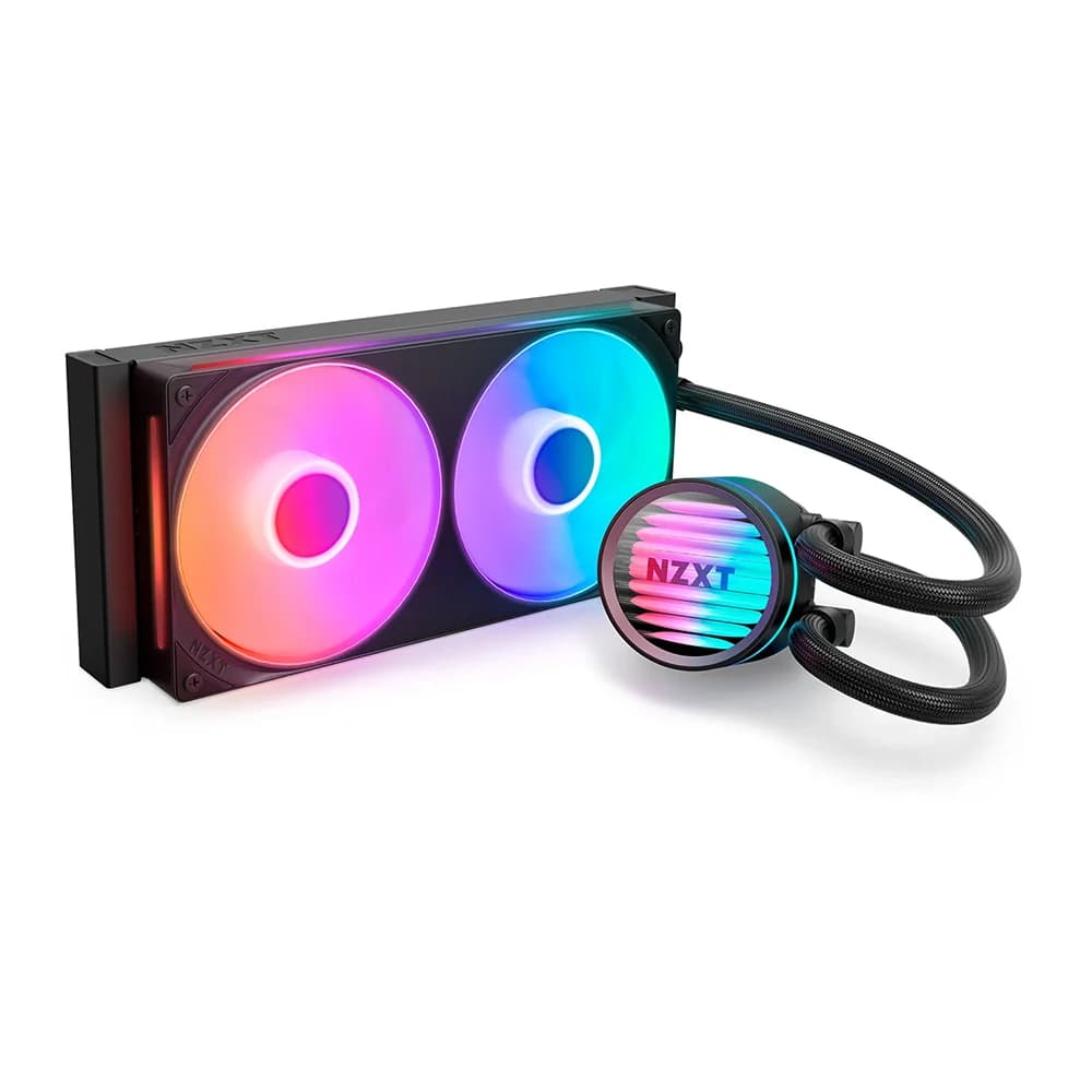 NZXT Kraken Core 240 RGB CPU Liquid Cooler Black, 240mm Radiator, F240 RGB Core Fan, 2400 RPM Fan Speed, 75.05 CFM Airflow, Fluid Dynamic Bearing