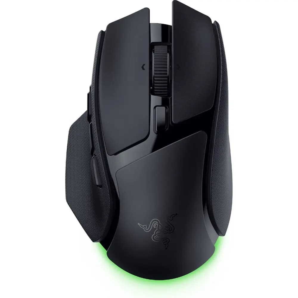 Razer Basilisk V4 HyperSpeed Wireless Gaming Mouse Black, 33K DPI Sensor, 140-Hour Battery, 4-Way HyperScroll Wheel, 12 Customizable Controls, RGB